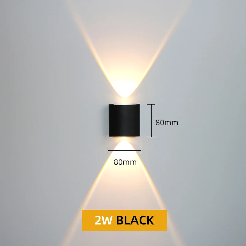 Aluminum LED Wall Lamp Waterproof IP65 Outdoor Garden Lights Interior Wall Light for Bedroom Living Room Stairs