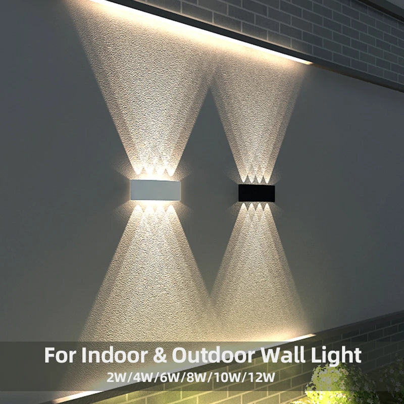 Aluminum LED Wall Lamp Waterproof IP65 Outdoor Garden Lights Interior Wall Light for Bedroom Living Room Stairs