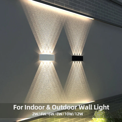 Aluminum LED Wall Lamp Waterproof IP65 Outdoor Garden Lights Interior Wall Light for Bedroom Living Room Stairs
