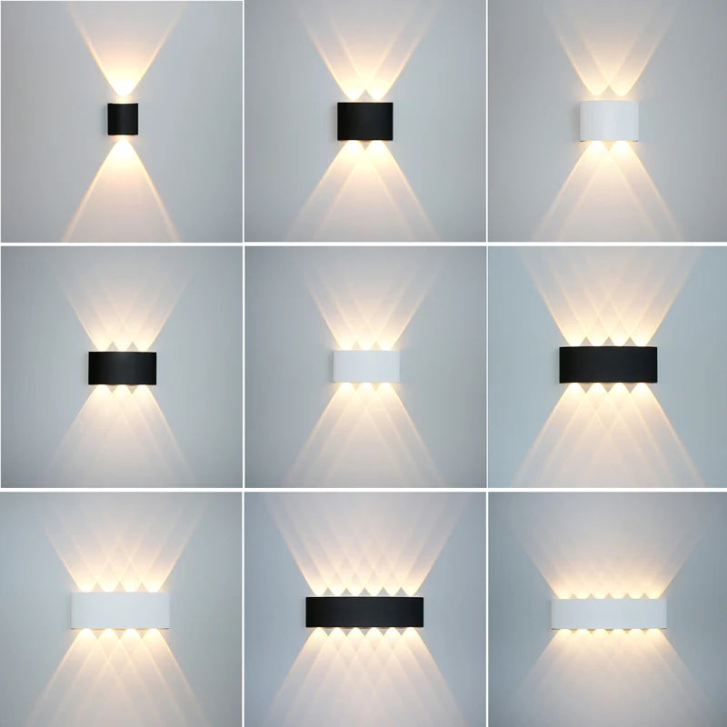 Aluminum LED Wall Lamp Waterproof IP65 Outdoor Garden Lights Interior Wall Light for Bedroom Living Room Stairs