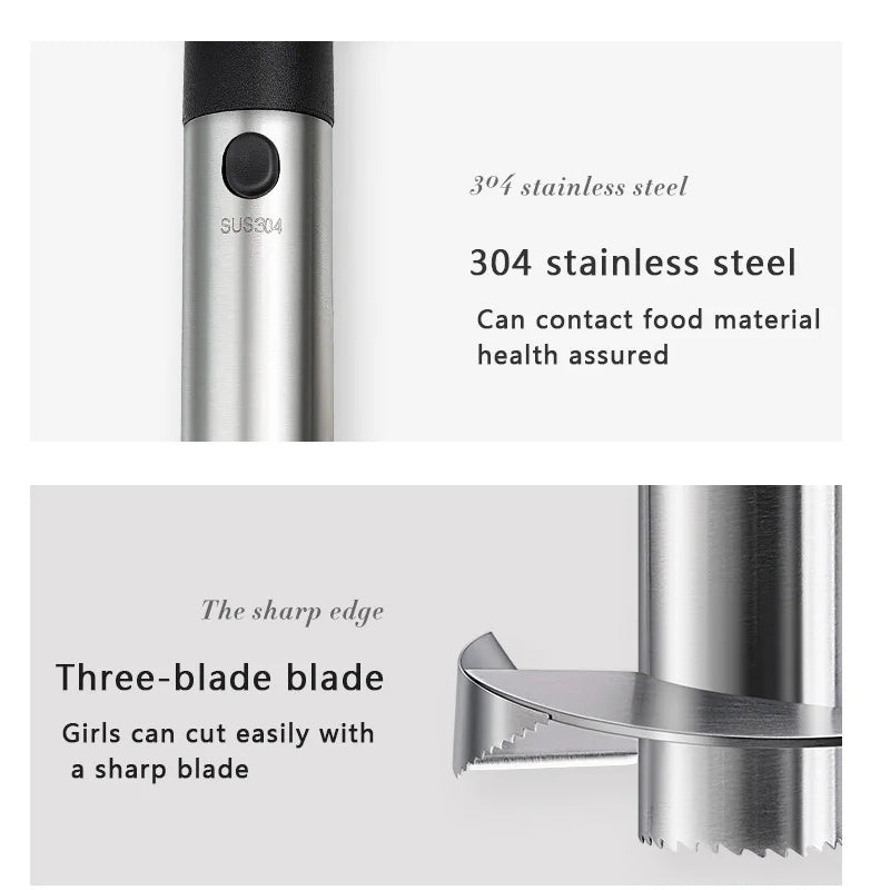 Stainless Steel Pineapple Peeler Slicer Fruit Knife Cutter Corer Kitchen Tool Accessories