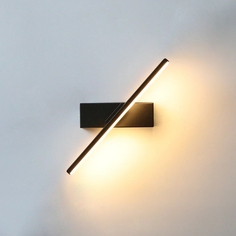 Bedroom Bedside Wall Light, 330° Rotatable Adjustable LED Wall Lamp, Simple Aluminum Light Fixture