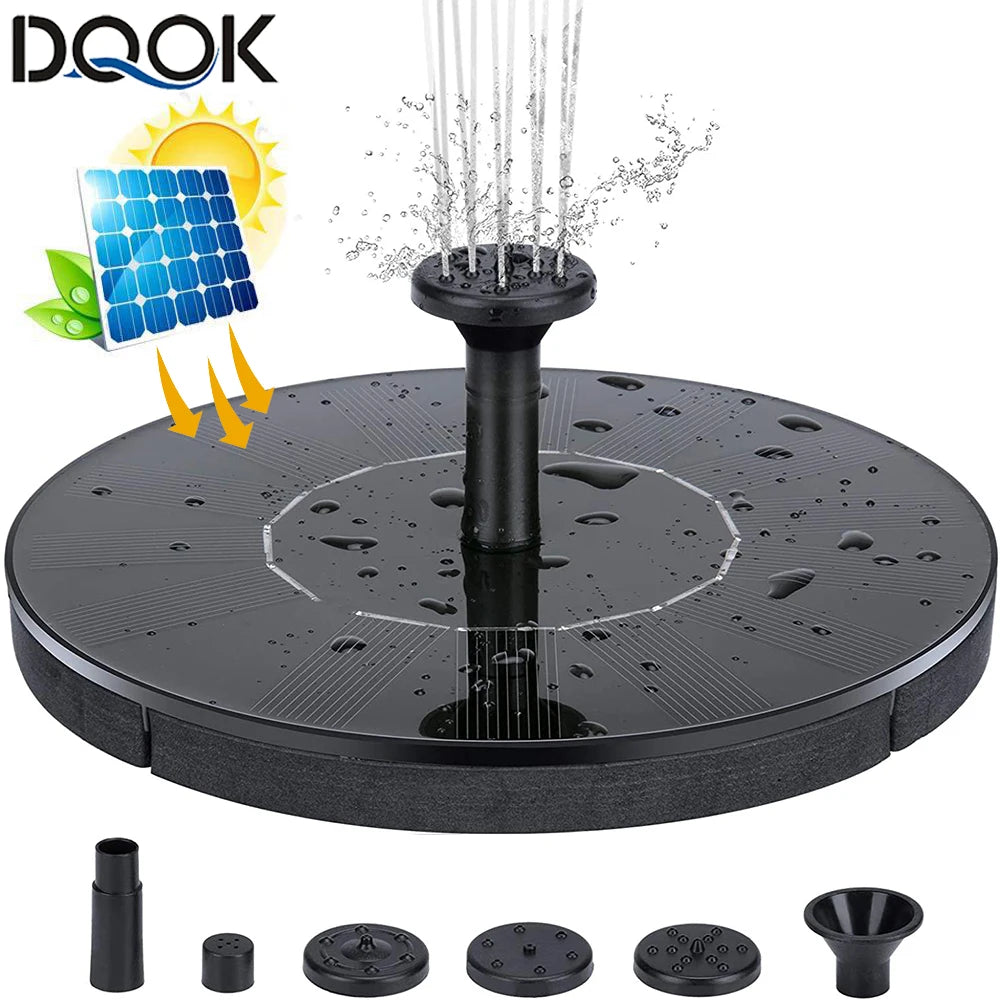 Mini Solar Water Fountain for Pool Pond Waterfall Garden Decoration Outdoor Bird Bath Floating
