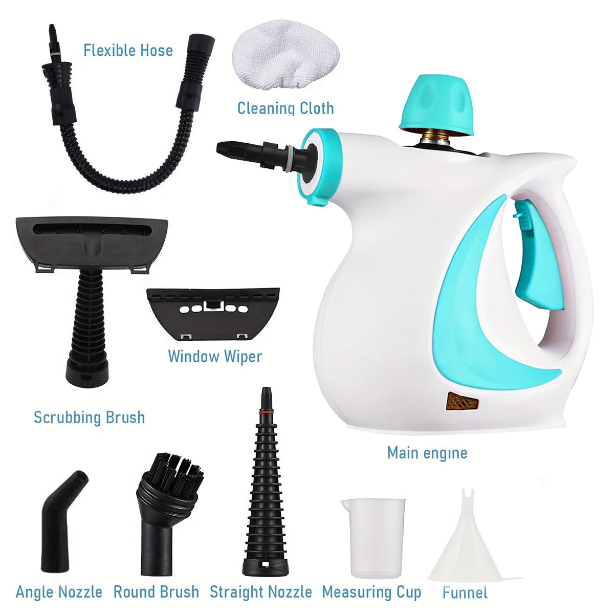 Portable Handheld Steam Cleaner - Multifunctional Grease Remover for Kitchen Range Hood, Bathroom and Car