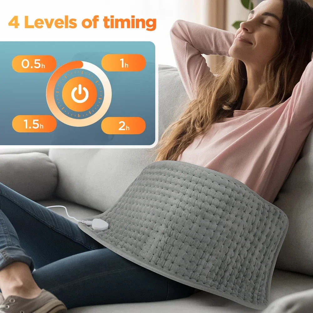 Electric Heating Pad & Multifunctional Heating Blanket Cushion, Adjustable Temperature Body Back Warmer for Home & Office
