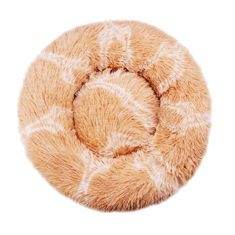 Round Pet Bed for Large Dogs Super Soft Cat Bed Plush Dog House for Medium Dogs Winter Warm Sleeping