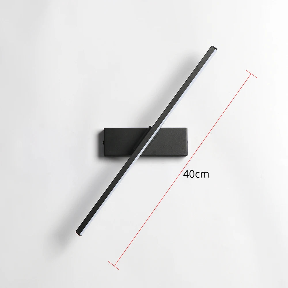 Bedroom Bedside Wall Light, 330° Rotatable Adjustable LED Wall Lamp, Simple Aluminum Light Fixture