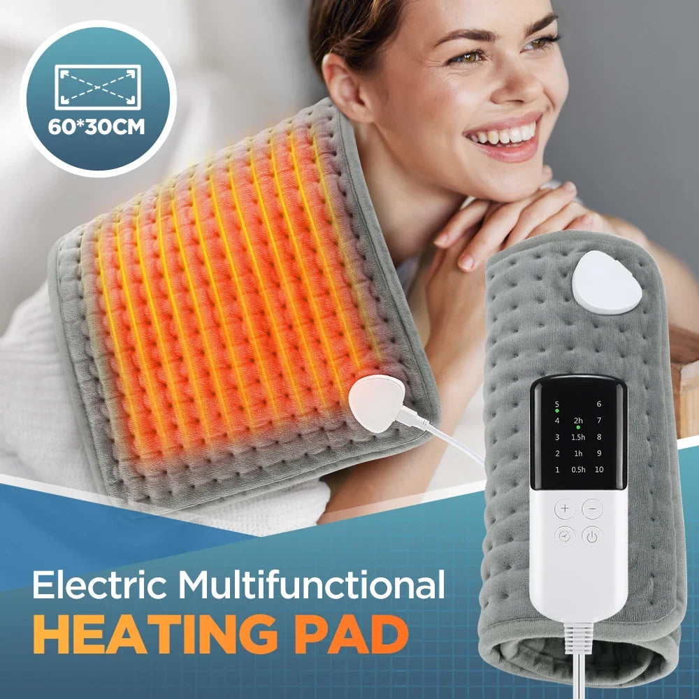 Electric Heating Pad & Multifunctional Heating Blanket Cushion, Adjustable Temperature Body Back Warmer for Home & Office