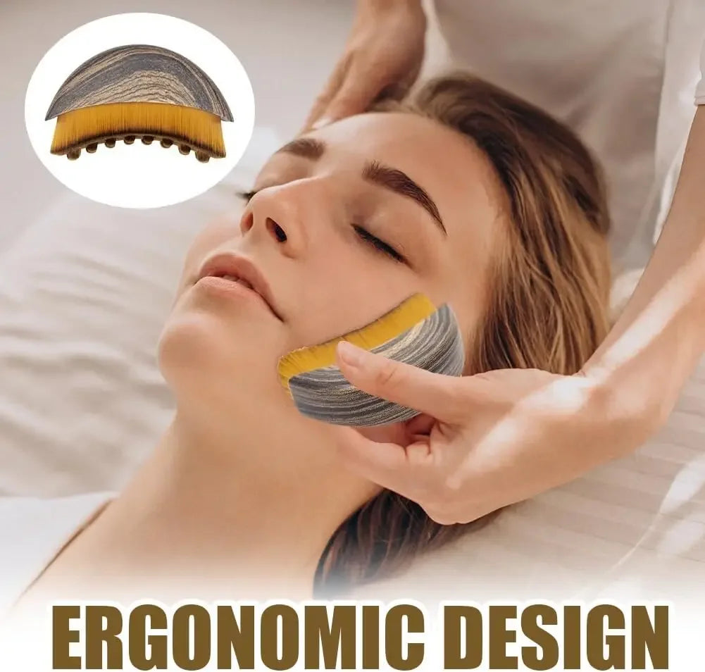 Lymphatic Contour Face Brush for Chin & Jawline Sculpting Drainage Massager Ergonomically Designed to Fit Skin