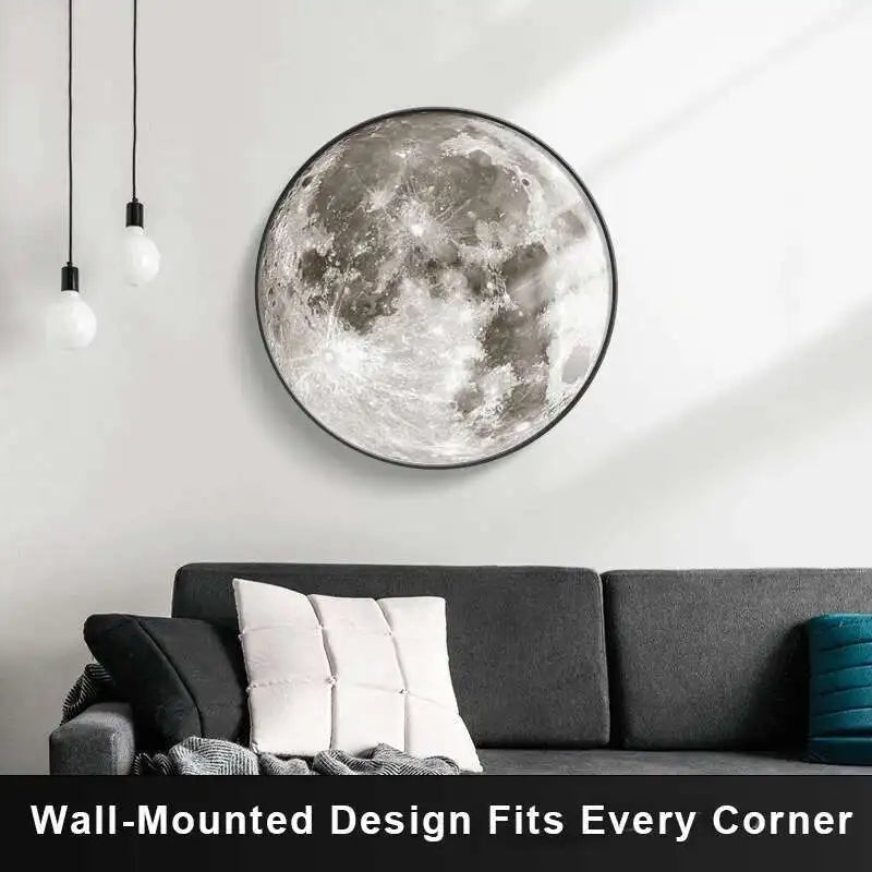 Moon LED Wall Light for Bedroom, Kids' Room, Foyer, Living Room, Coffee Bar & Hallway
