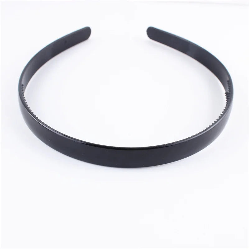 Unisex Black Metal Wavy Headband - Invisible Non-Slip Sports Hairband and Bangs Holder Hair Accessory