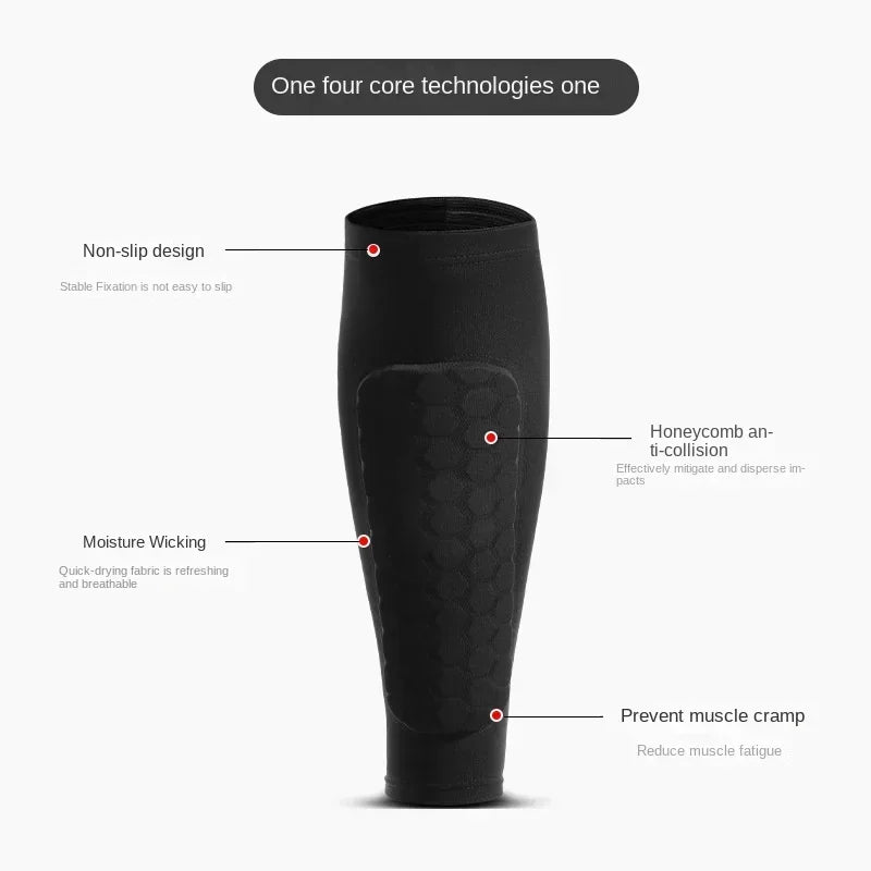 Honeycomb Soccer Shin Guards Football Shields Leg Sleeves Protective Sports Gear Shank Protector