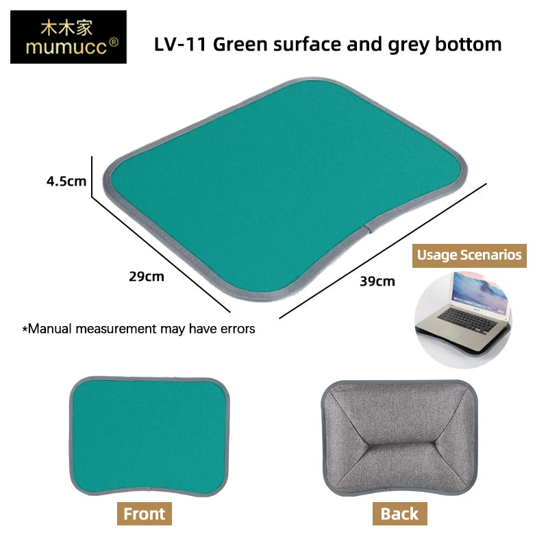 MUMUCC Multifunctional Laptop Desk with Cushion, Foam Particle Pillow Table & Hard Mouse Pad