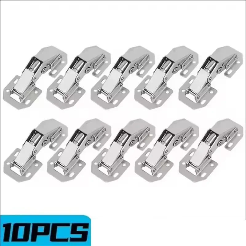 90 Degree Cabinet Hinges No-Drilling Hole Hydraulic Buffer Hinge Kitchen Cupboard Furniture Hardware