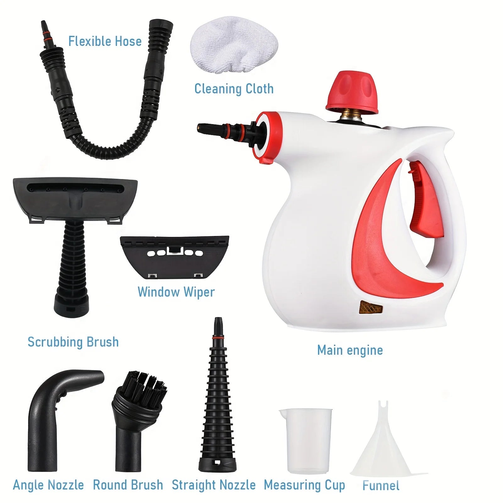 Portable Handheld Steam Cleaner - Multifunctional Grease Remover for Kitchen Range Hood, Bathroom and Car