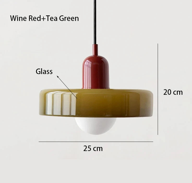 Nordic Glass Bauhaus Retro Chandelier for Dining Room, Living Room, Bedroom, Bar & Coffee Shop