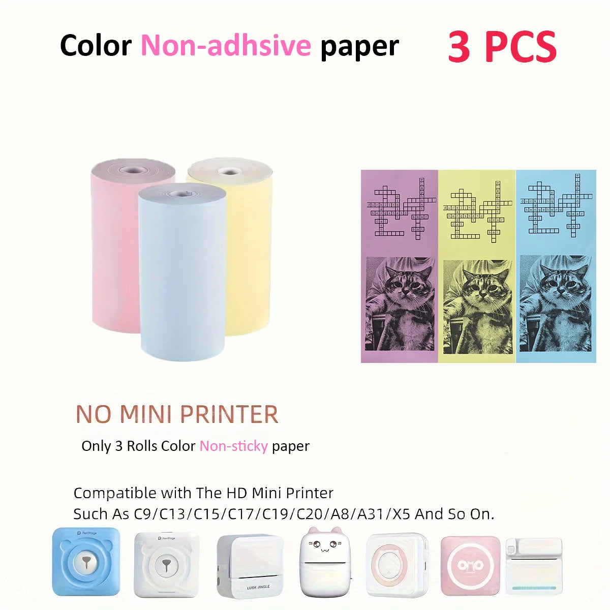 Thermal Mini Printer - Portable Inkless Bluetooth Sticker Maker and Pocket Photo Printer for Children DIY