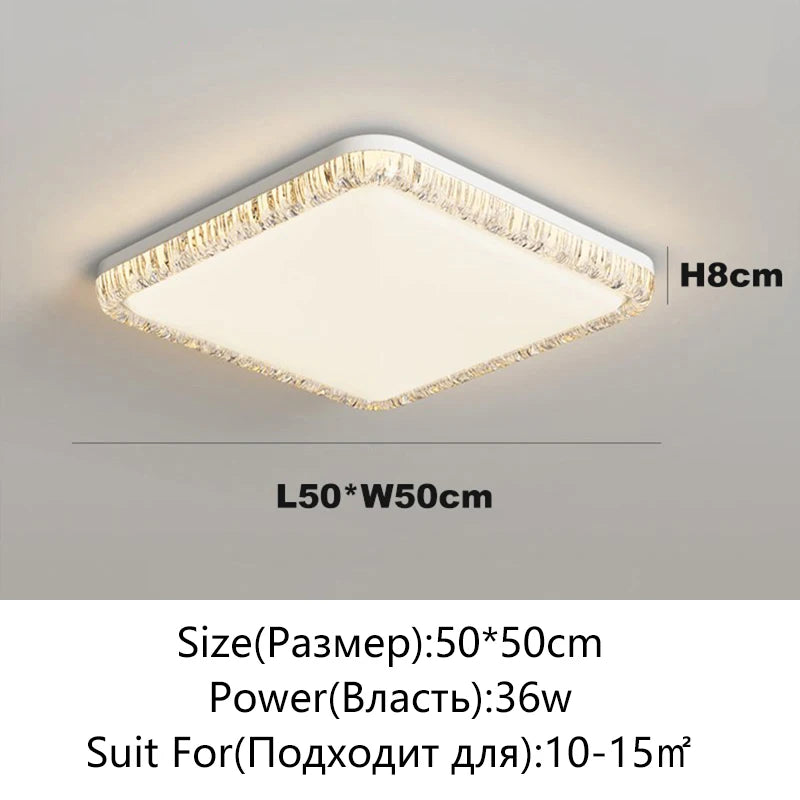 LED Modern Ceiling Light White/Black Minimalist Room Decoration for Bedroom Dining Room & Study Indoor Home Lighting
