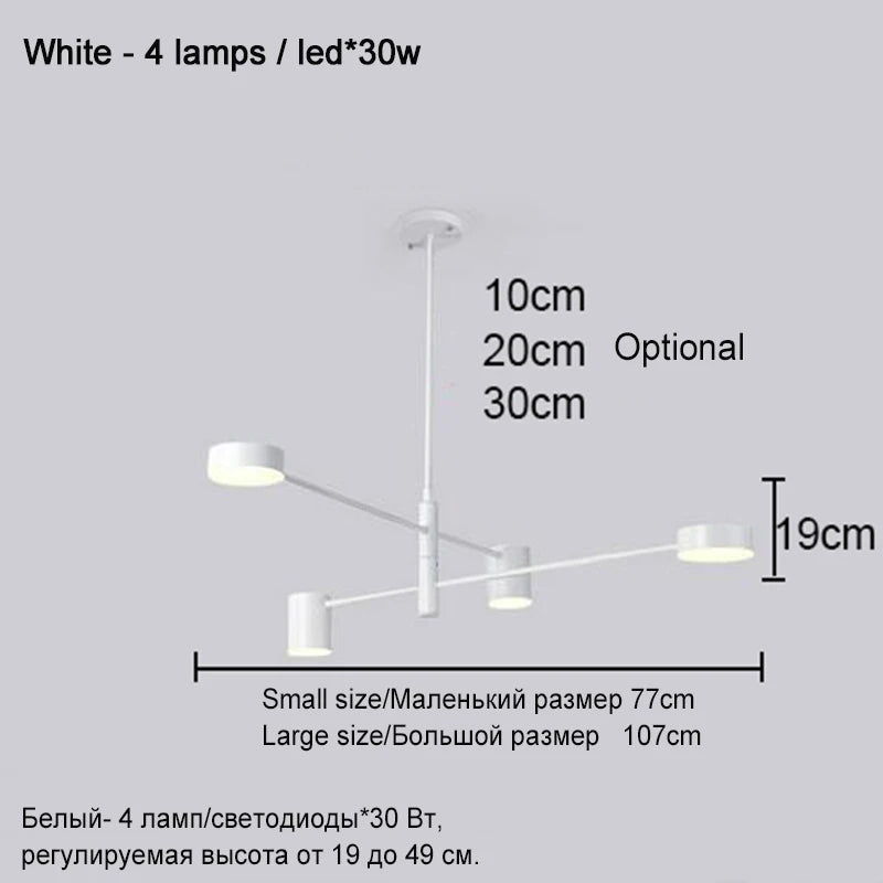 Modern Nordic LED Chandelier Luminaire Pendant Light for Living, Dining Room, Bedroom & Restaurant