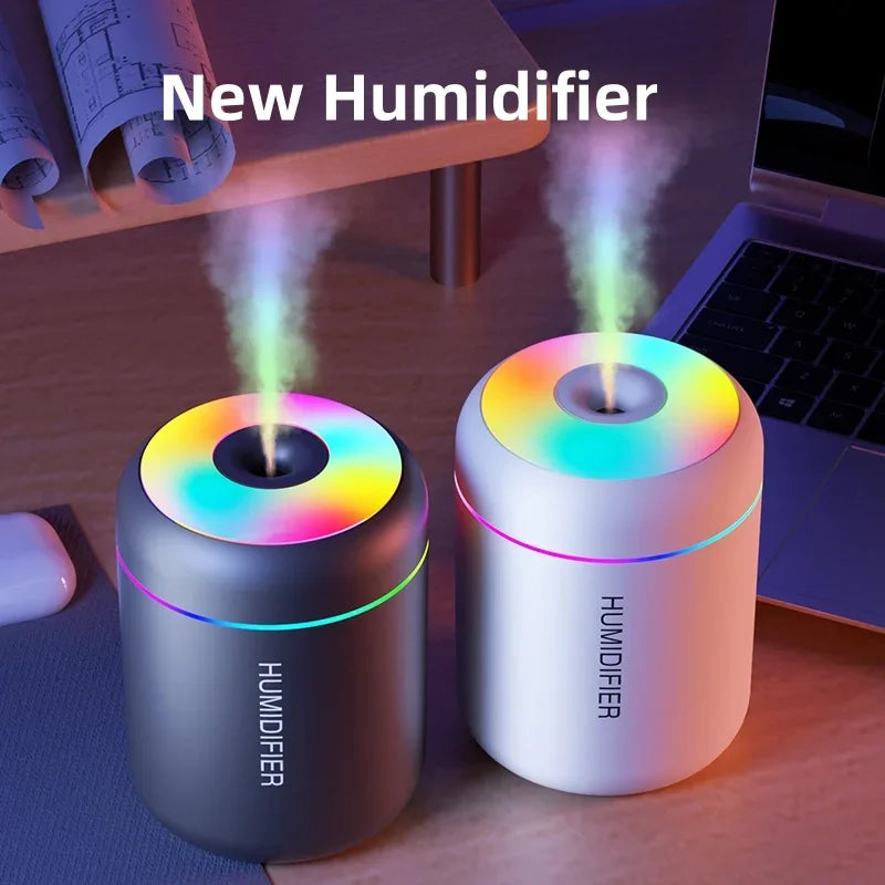 Mini Air Humidifier USB Electric Aroma Diffuser Essential Oil Purifier Aromatherapy Mist Maker with Lights for Car Home Bedroom