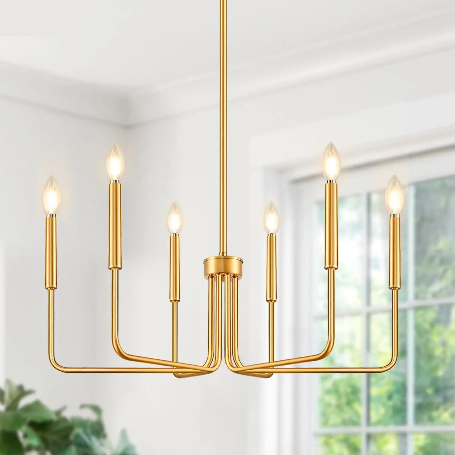 Retro Loft Candle Chandelier - Simple Iron Pendant Suspension Lamp for Living Room and Dining Room