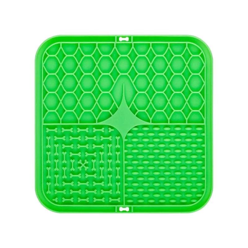 Silicone Lick Mat for Dogs - Slow Feeder Plate with Suction for Bathing Distraction, Dog Training Feeder Supplies