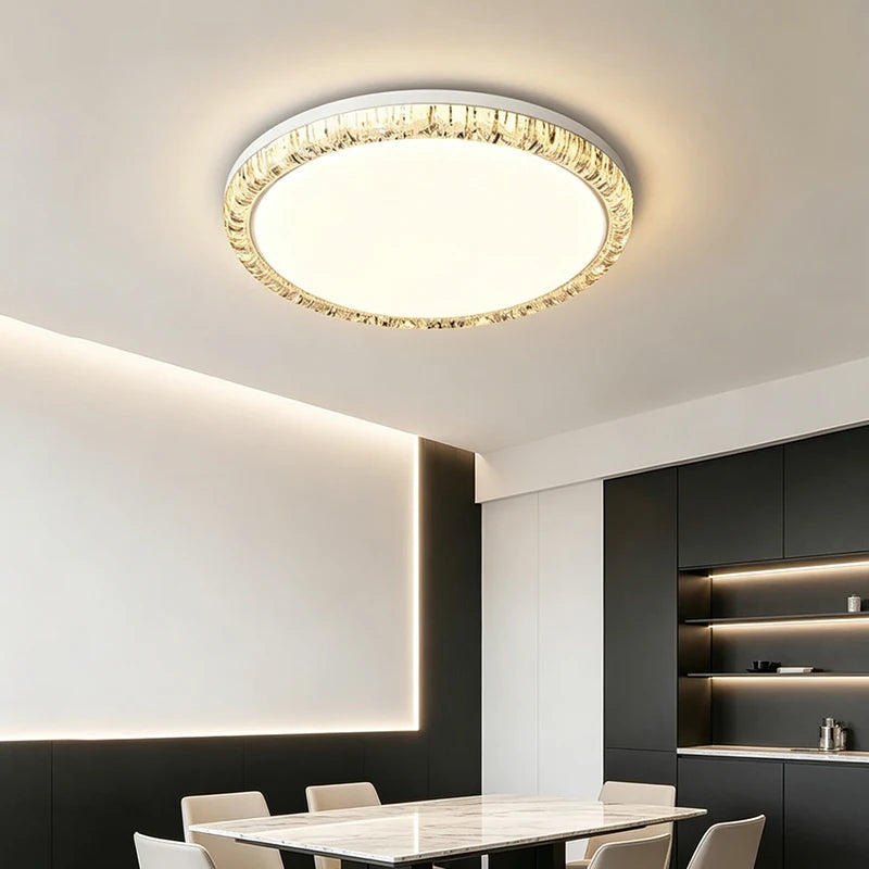 LED Modern Ceiling Light White/Black Minimalist Room Decoration for Bedroom Dining Room & Study Indoor Home Lighting