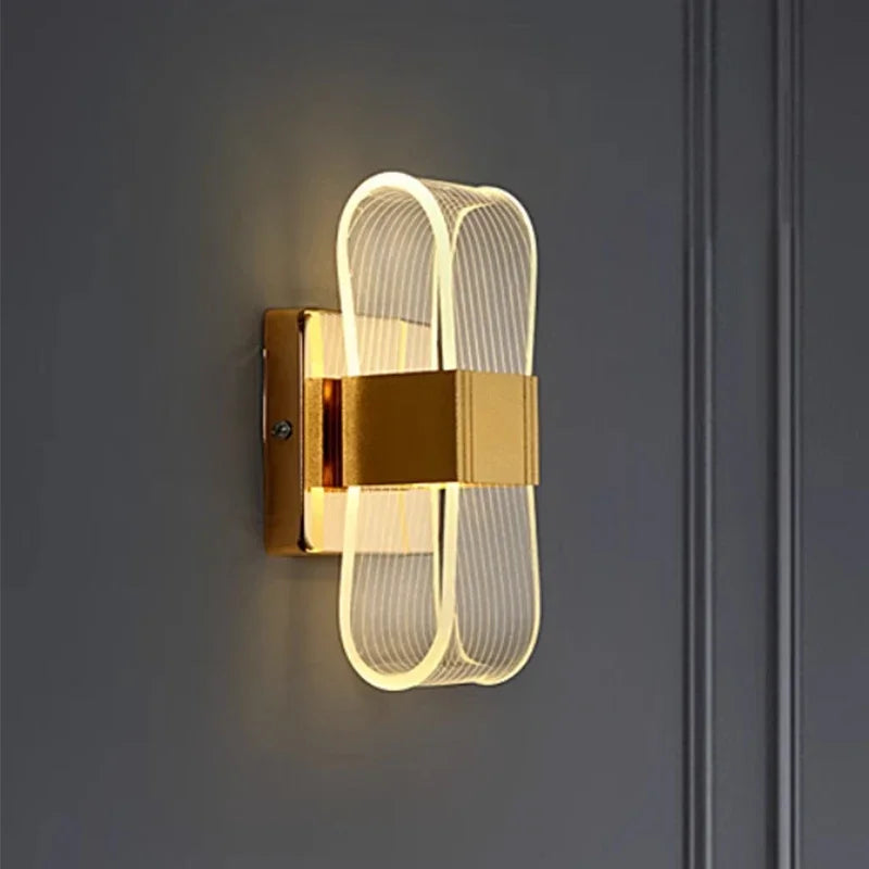 Nordic Luxury Aluminum LED Wall Lamp - Modern Bedside & Living Room Background Wall Light