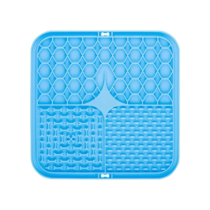 Silicone Lick Mat for Dogs - Slow Feeder Plate with Suction for Bathing Distraction, Dog Training Feeder Supplies