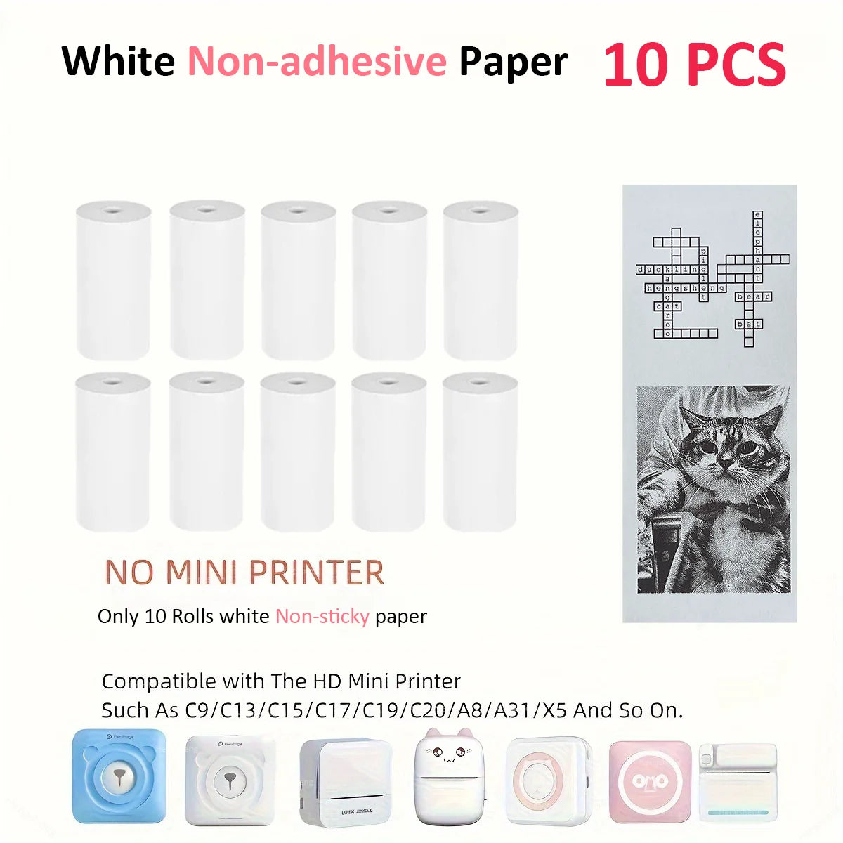 Thermal Mini Printer - Portable Inkless Bluetooth Sticker Maker and Pocket Photo Printer for Children DIY