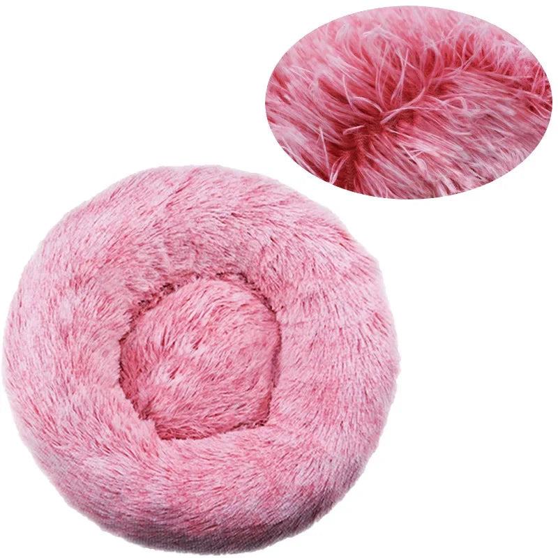 Round Pet Bed for Large Dogs Super Soft Cat Bed Plush Dog House for Medium Dogs Winter Warm Sleeping