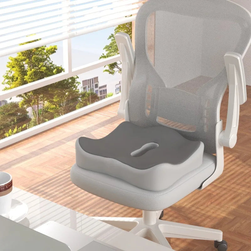 Ergonomic Office Seat Cushion - 3-Zone Memory Foam Lumbar Support Pillow, Breathable Posture Corrector for Car, Office and Wheelchair