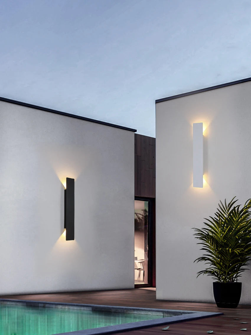 Modern Waterproof Outdoor Up-Down Aluminum LED Wall Sconce Light