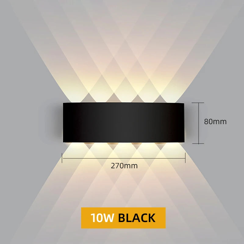 Aluminum LED Wall Lamp Waterproof IP65 Outdoor Garden Lights Interior Wall Light for Bedroom Living Room Stairs
