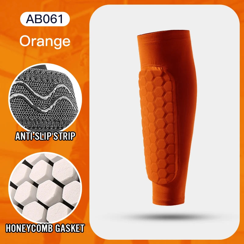Football Shin Guard Socks Sleeves with Foam, Calf Compression Sleeve, Honeycomb Pads Sports Legging & Soccer Equipment