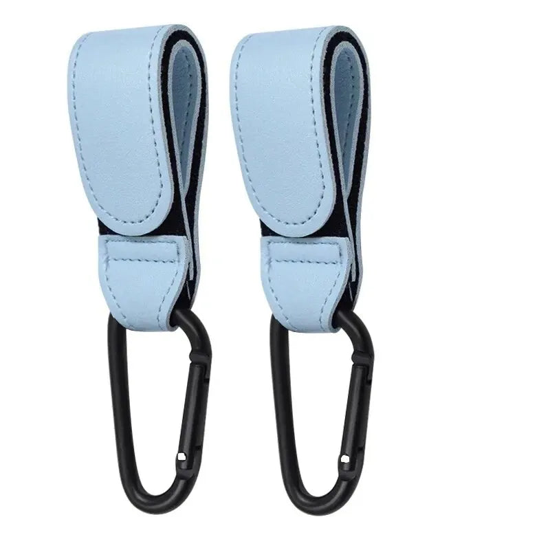 Leather Cart Hooks Baby Stroller PU Adjustable Pram Hook Organizer Diaper Bag Hanger Children Travel Accessories