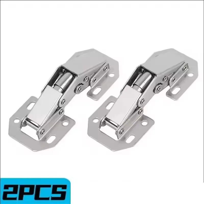 90 Degree Cabinet Hinges No-Drilling Hole Hydraulic Buffer Hinge Kitchen Cupboard Furniture Hardware