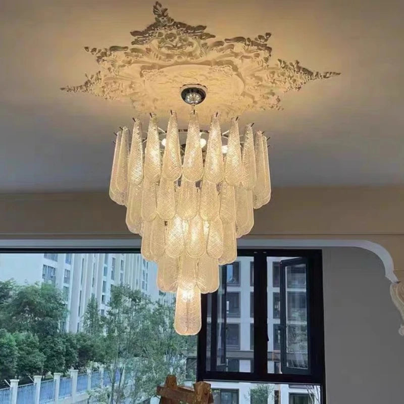 Vintage Nordic Glass Ceiling Chandelier - Luxury LED Hanging Lamp for Living Room, Dining Table and Home Decoration