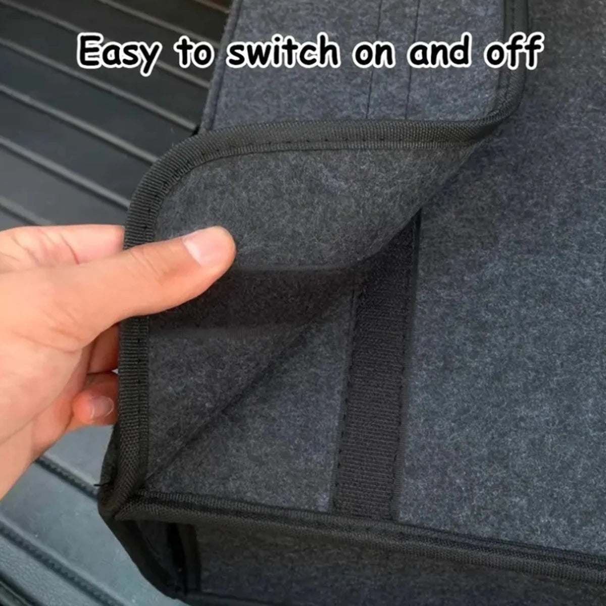 Large Anti-Slip Compartment Car Trunk Organizer Boot Storage Bag Soft Felt Storage Box Accessories