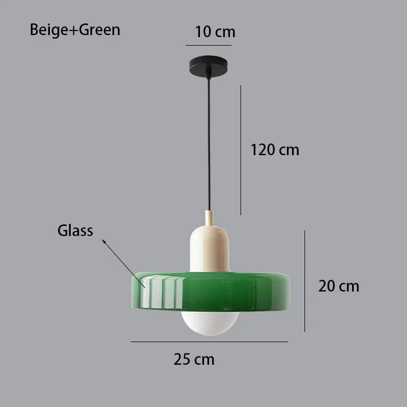 Nordic Glass Bauhaus Retro Chandelier for Dining Room, Living Room, Bedroom, Bar & Coffee Shop