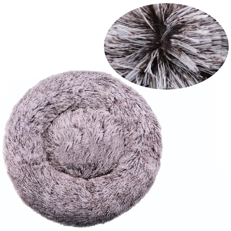 Round Pet Bed for Large Dogs Super Soft Cat Bed Plush Dog House for Medium Dogs Winter Warm Sleeping