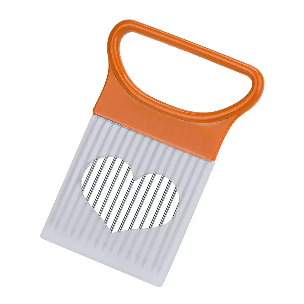 Colorful Onion Slicer, Stainless Steel Kitchen Potato Chip & Onion Holder