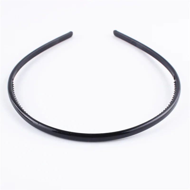 Unisex Black Metal Wavy Headband - Invisible Non-Slip Sports Hairband and Bangs Holder Hair Accessory