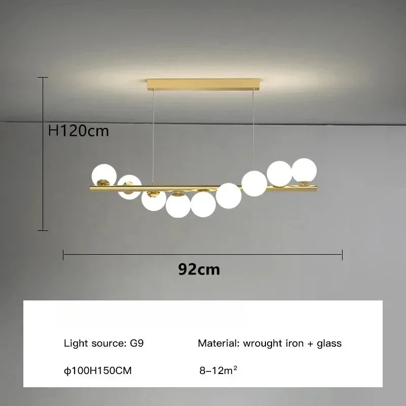Nordic Luxury Suspension Ceiling Chandelier for Living Room, Kitchen & Office