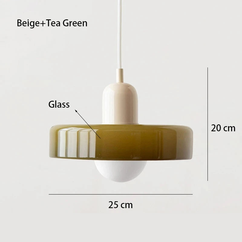 Nordic Glass Bauhaus Retro Chandelier for Dining Room, Living Room, Bedroom, Bar & Coffee Shop