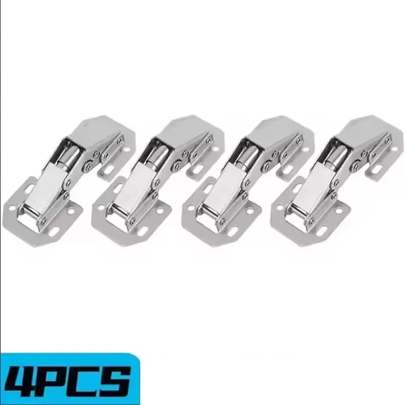 90 Degree Cabinet Hinges No-Drilling Hole Hydraulic Buffer Hinge Kitchen Cupboard Furniture Hardware