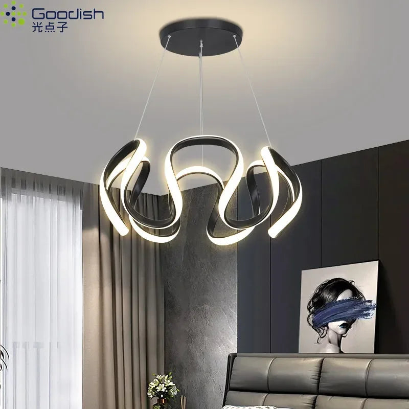 Modern Nordic Minimalist Luxury LED Pendant Chandelier for Living, Dining & Bedroom