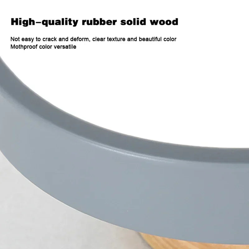 Nordic Industrial Round Wood Ceiling Lamp for Entrance, Hallway, Balcony, Cloakroom & Bedroom