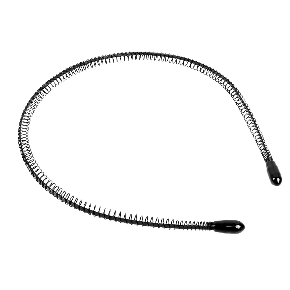 Unisex Black Metal Wavy Headband - Invisible Non-Slip Sports Hairband and Bangs Holder Hair Accessory