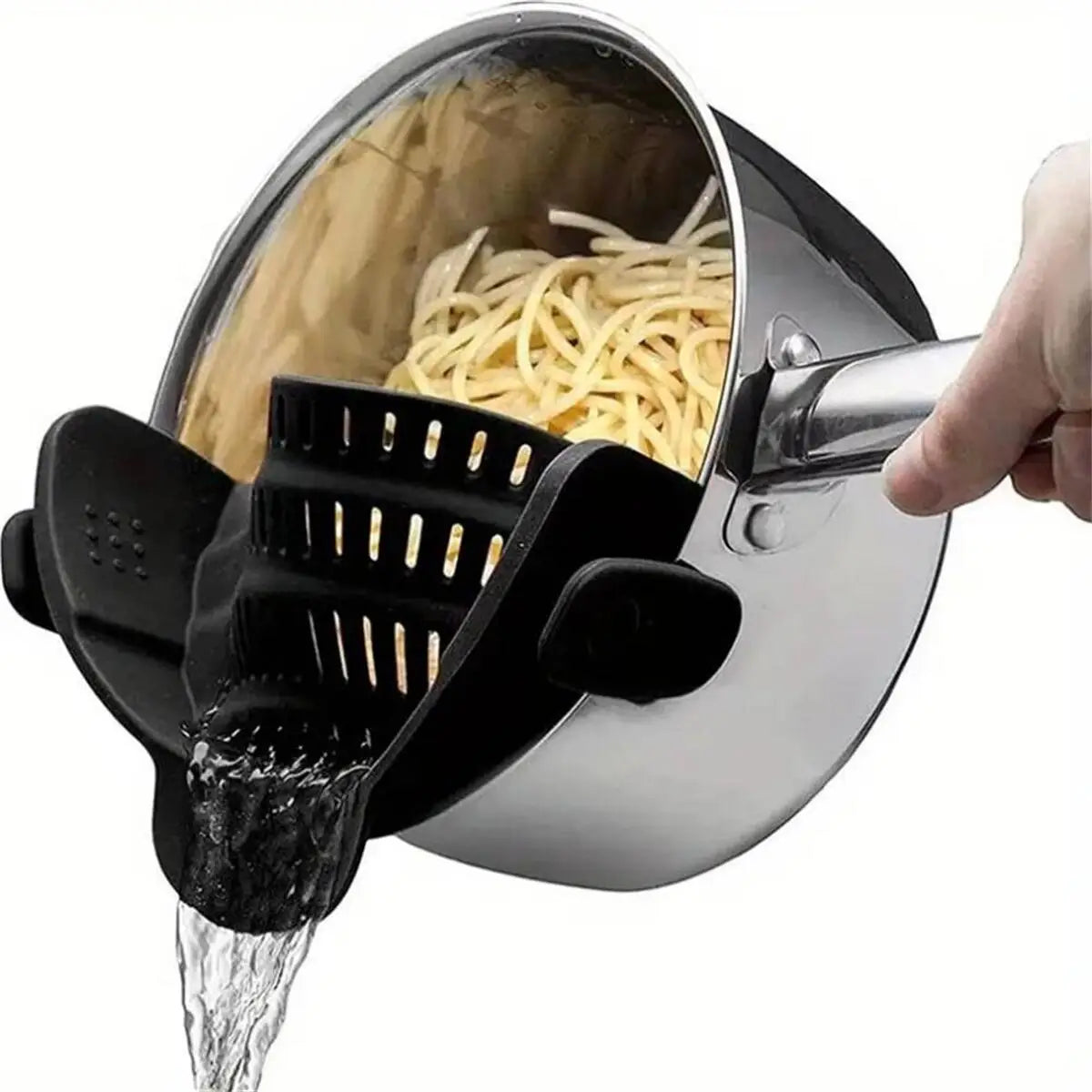 Adjustable Clip-On Pot Strainer for Pots, Pans and Bowls Kitchen Strainer